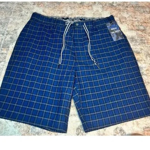 TODD SNYDER X FOOTJOY SEERSUCKER PLAID TRAVELER SHORT IN NAVY PLAID Medium - Picture 9 of 10